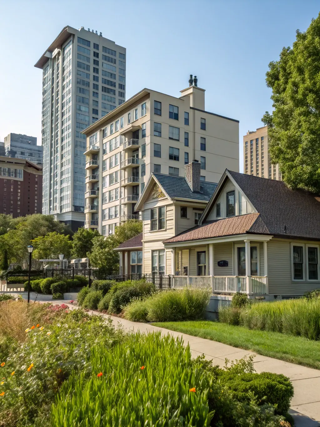 A diverse real estate portfolio showcasing residential, commercial, and mixed-use properties, representing Irongate Lending's comprehensive lending services.