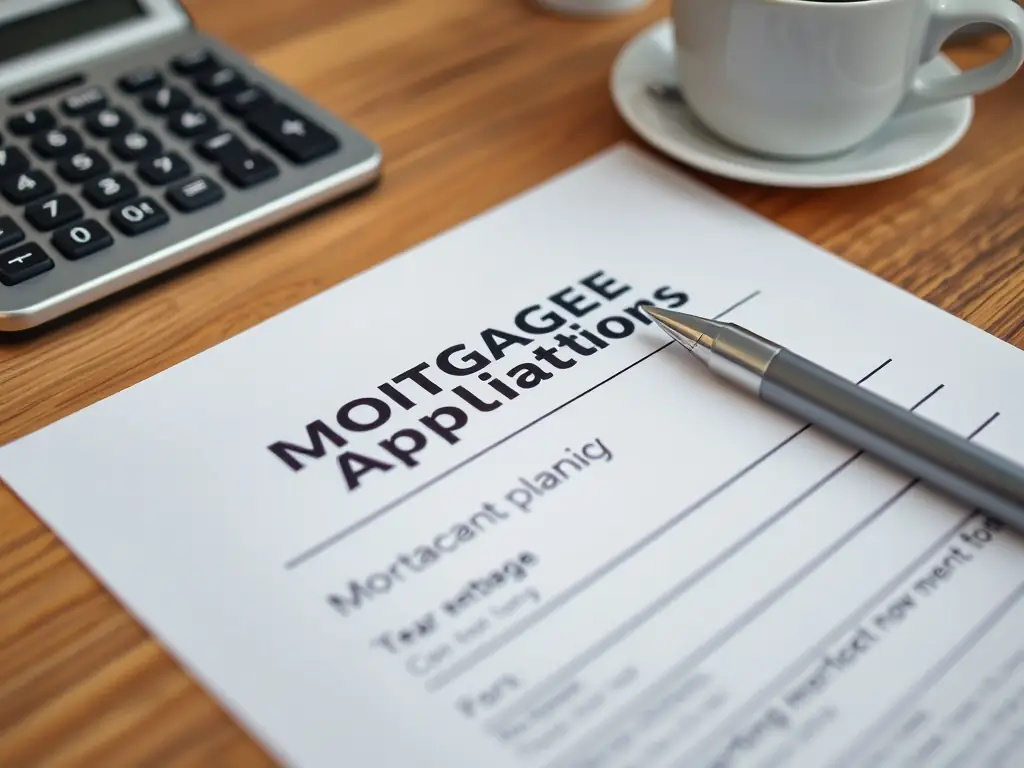 A hand holding a downloadable guide about mortgage application process, symbolizing accessible resources for borrowers.